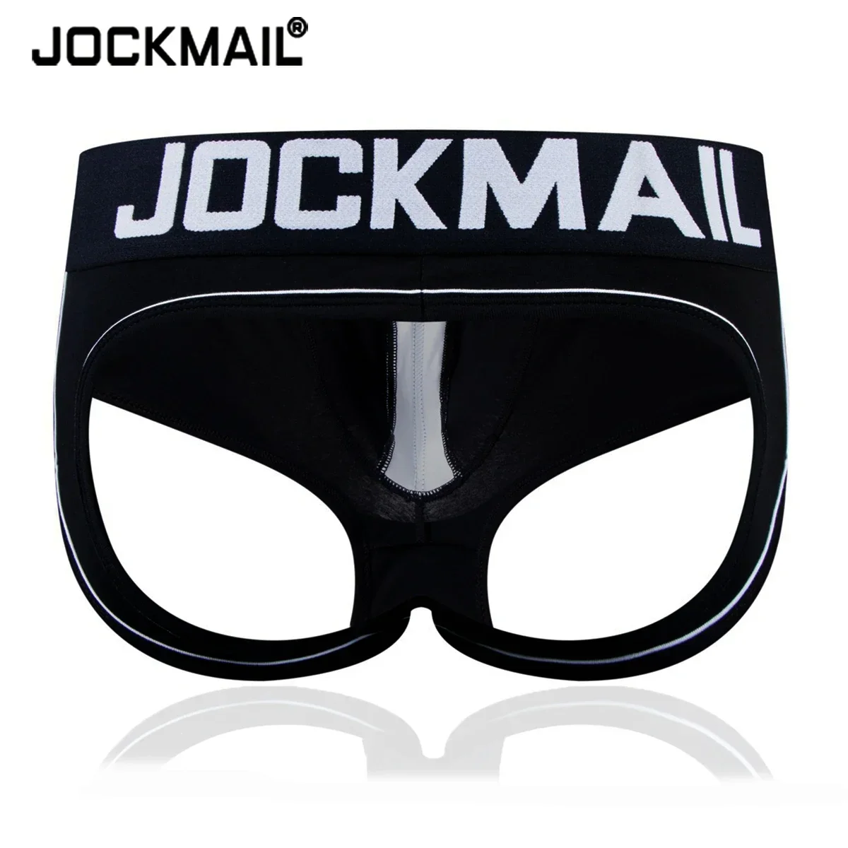 JOCKMAIL Men's Sexy Backless Cotton Boxer Shorts Open Back Butt Underwear JockStrap Sissy Trunk Gay Man Underpant
