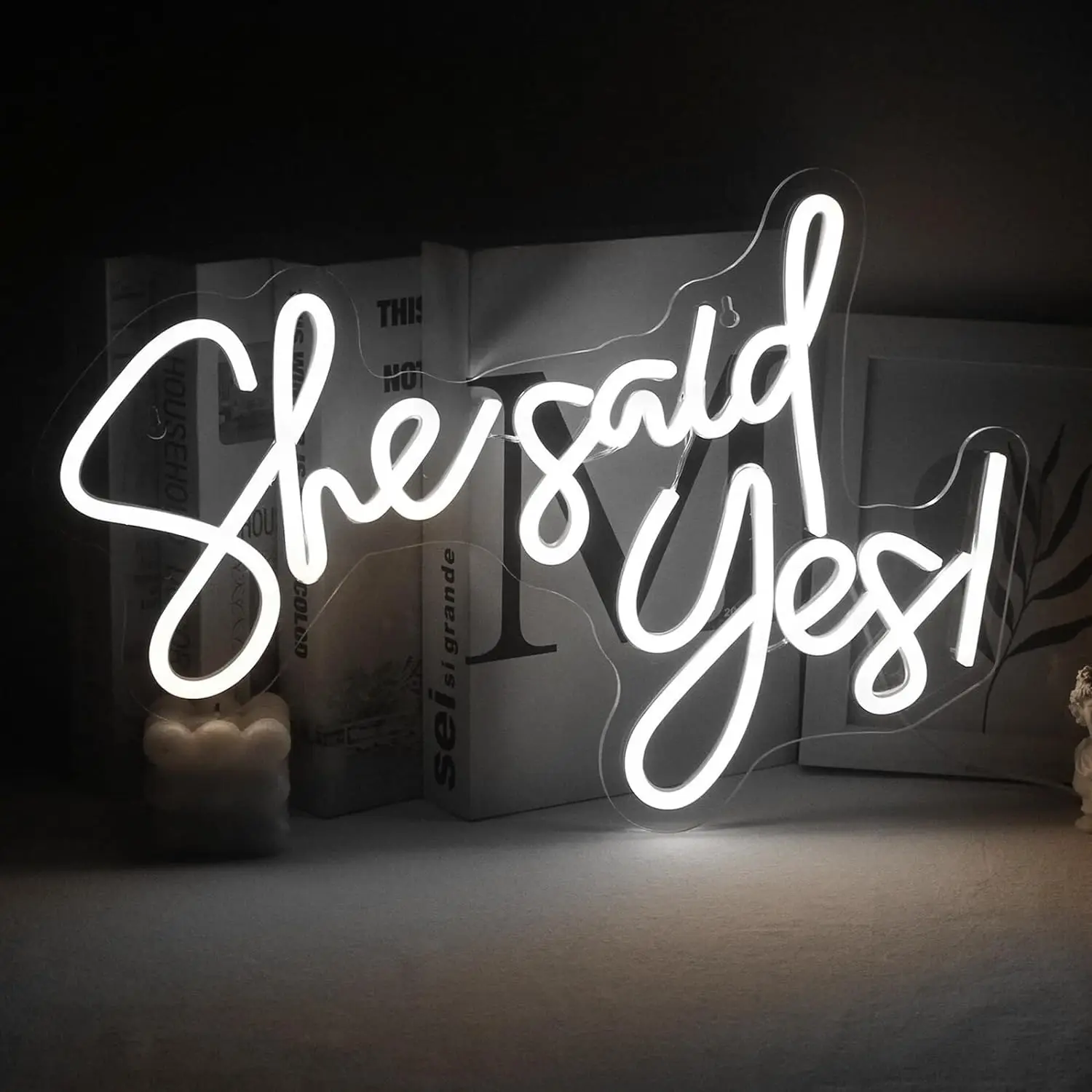 

She Said Yes Neon Sign Flex Led Neon Light Sign Led Logo Custom Neon Sign Bride Party (multicoloured) Room Decoration