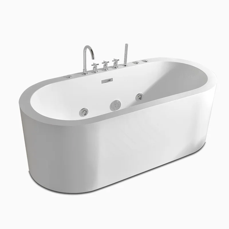 Acrylic integrated bathtub adult independent seamless bathtub massage surfing small apartment embedded 1.8 meter