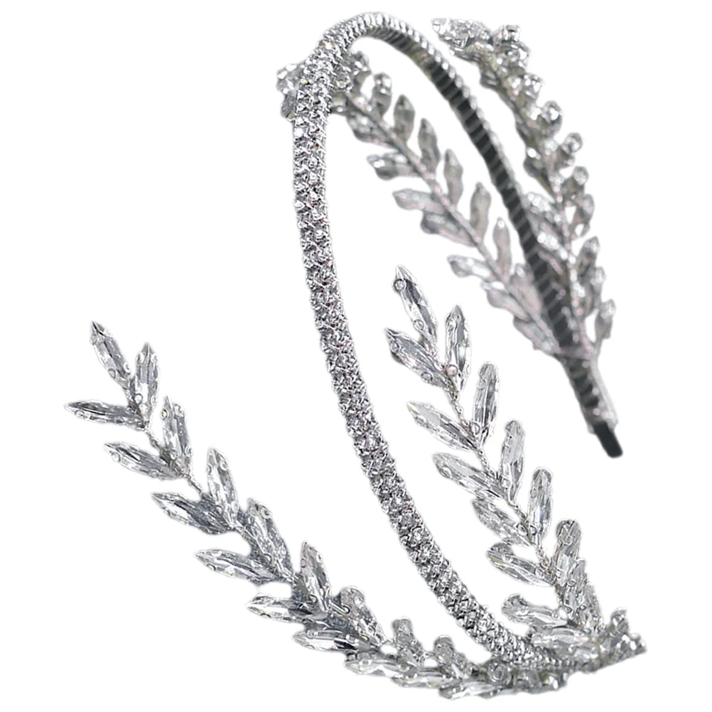 

Rhinestone Headband for Bride Silver Rhinestones Hair Accessories Wedding Stage Performance Evening Events Comfortable for Women