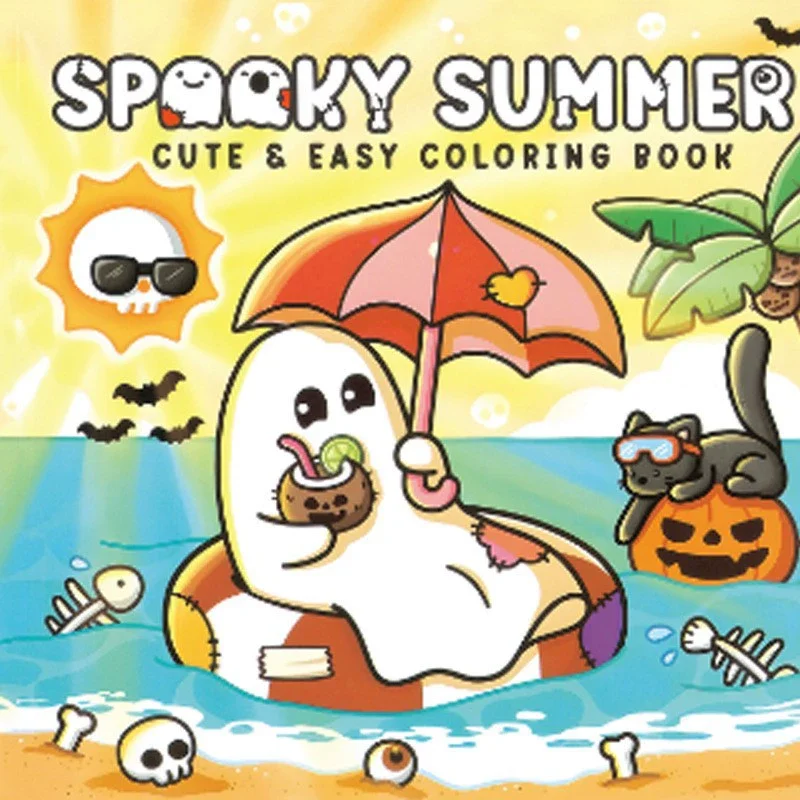 Halloween Spooky Summer Cute & Easy Coloring Book for Adults Cute Drawing Book Perfect Gift for Party and Birthday