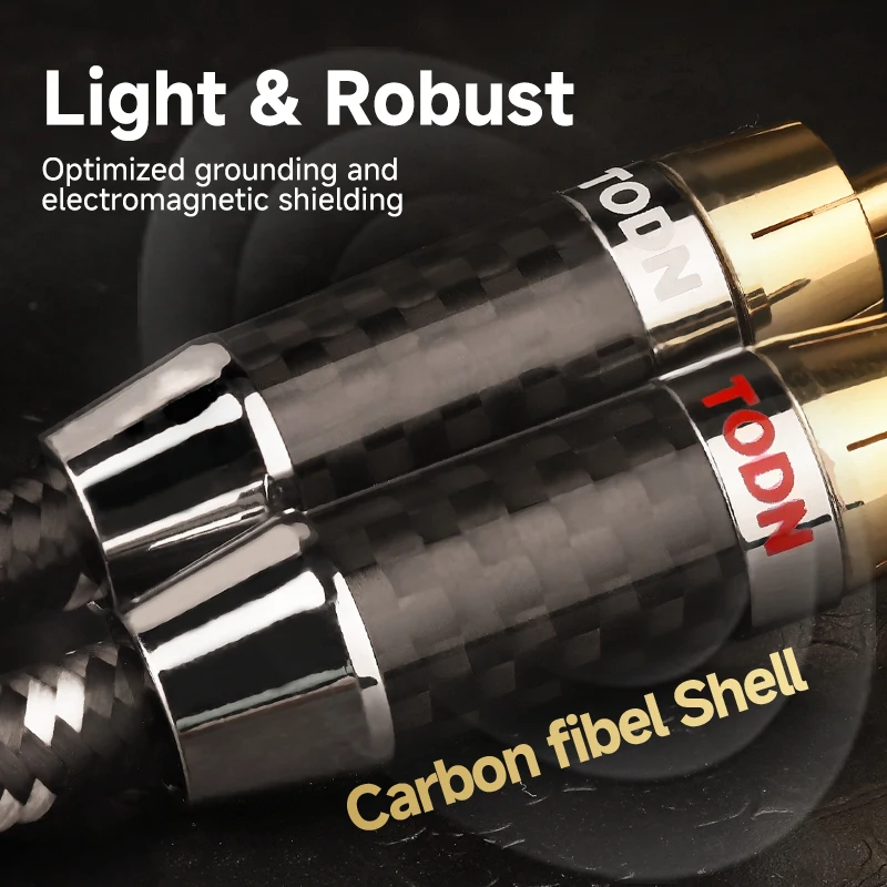 TODN 1 Par cabo rca 6N OFC hifi 2rca para 2rca cabos de áudio high-end para Amplificador DAC DAP macho para macho TV mixer estéreo de carro