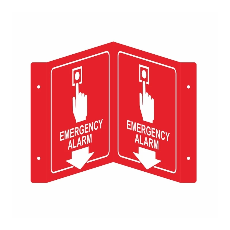 Angled Panel Wall Safety Marker in Acrylic for Shared Buildings HX5E