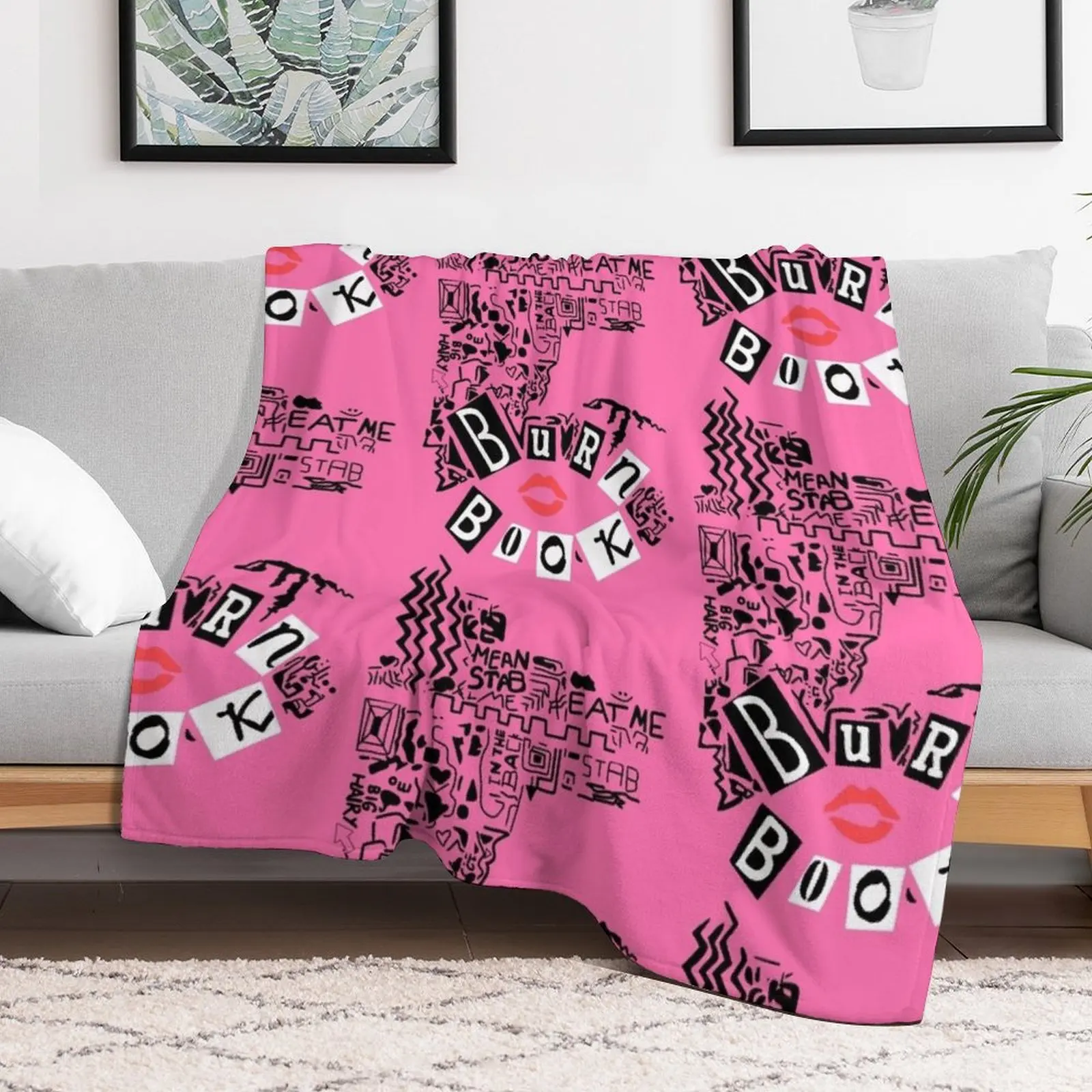 New Burn Book - Mean Girls Throw Blanket Spring Fall Cozy Throw Blanket for Couch