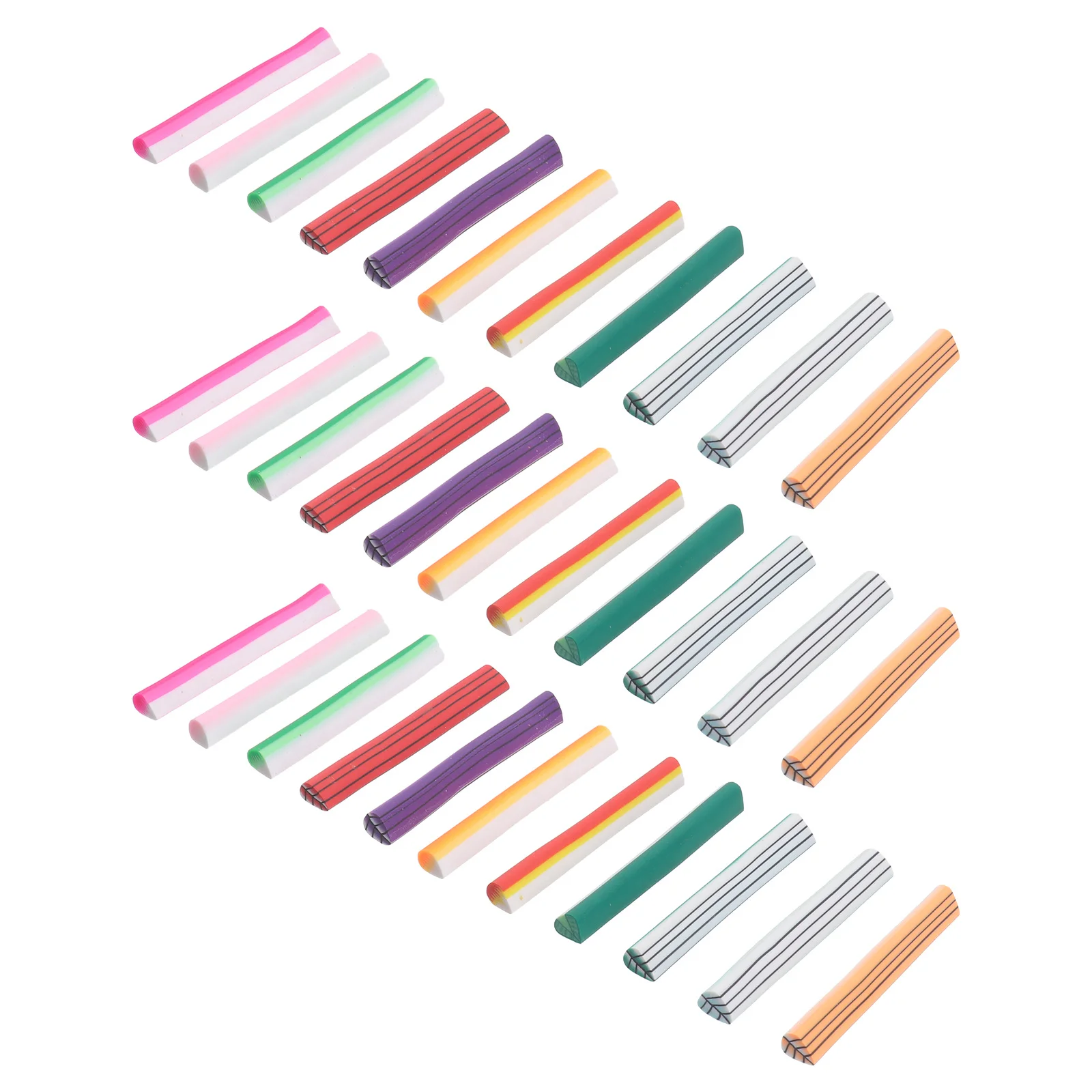 50 pièces argile polymère Nail Art cannes tiges bâtons 5x50mm feuille 3D décoration bricolage ongles autocollants multifonctionnel Art artisanat