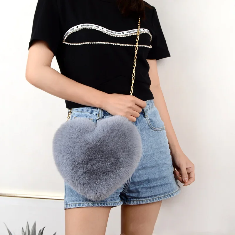 Cute Plush Single Shoulder Bag Crossbody Bags Stuffed Heart Toy Children School Backpack Kids Gift Toys Cute Bags For Girls