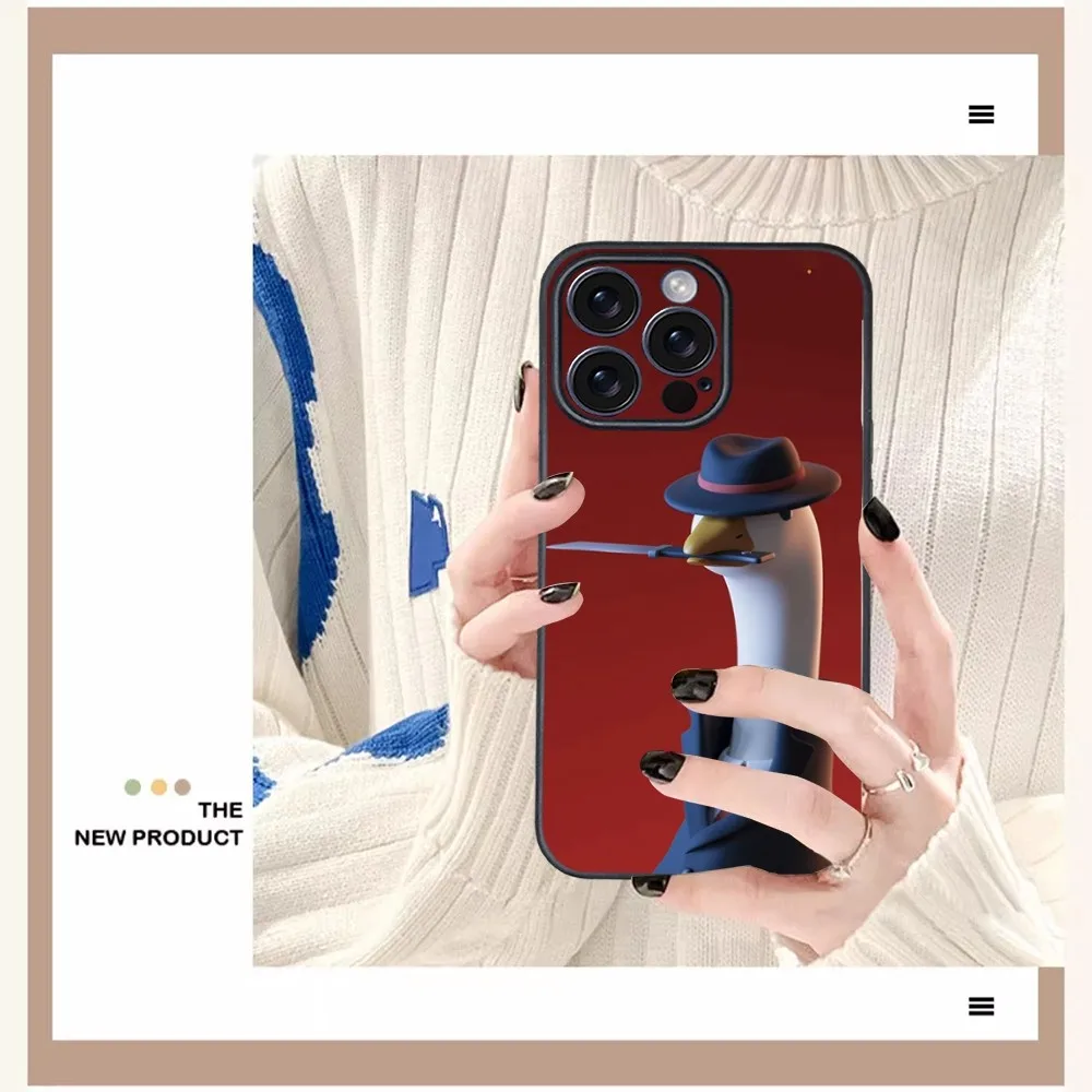 New Fun Duck Silicone Phone Case For iPhone 16 15 14 13 12 11 PRO MAX PLUS Mini TPU Soft to Skin-friendly case