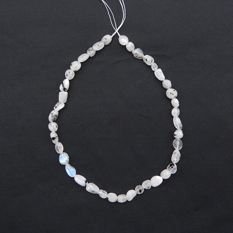 

Natural Irregular Moonstone Necklace Stone Beaded For Women Gift Gemstones Choker Jewelry 13x10x6mm 29g