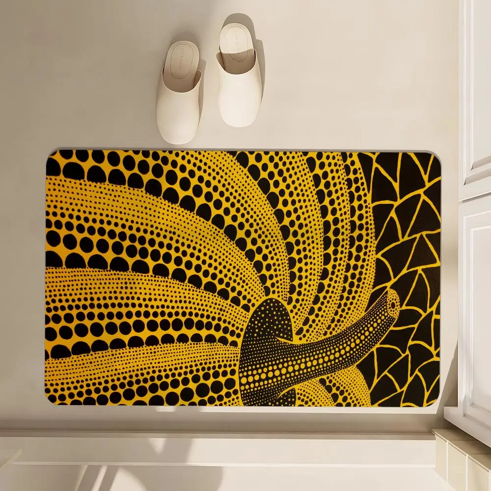 

Yayoi Kusama Floor Mat Soft Diatom Bathroom Absorbent Floor Mat, Toilet Of The Bathroom, Household Floor Mat, Door Mat Carpet
