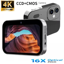 64GB D6 Digital Camera 4K HD Camera Recorder Music Player Touch Control Screen Vlogging Camera Night Vision 50MP Camcorder