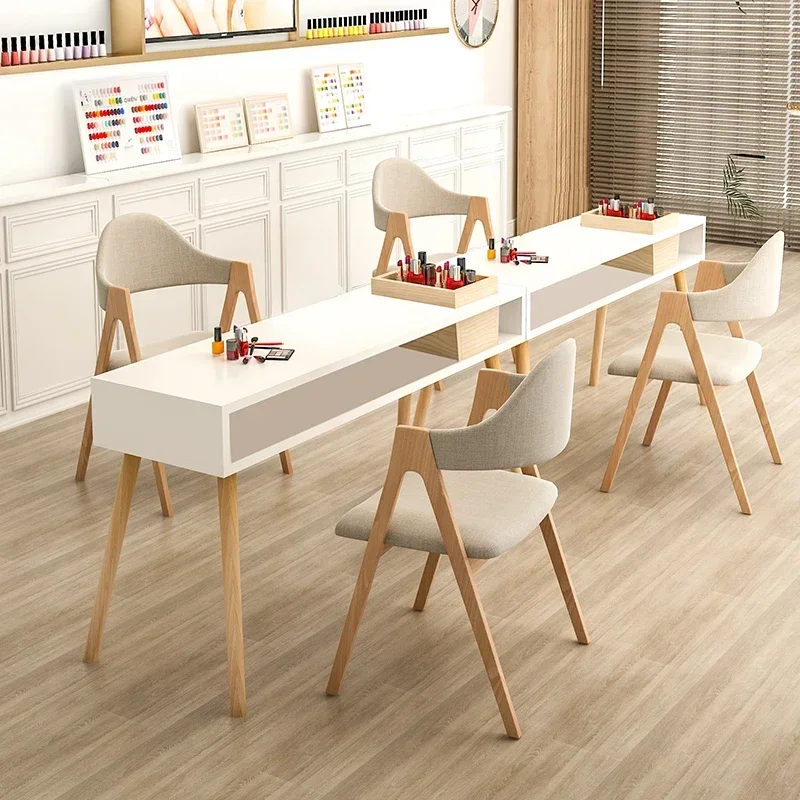 Japanese Modern Nail Table Nailsdesigner Professional Manicure Table Dressing Storage Mesa De Manicure Salon Furniture