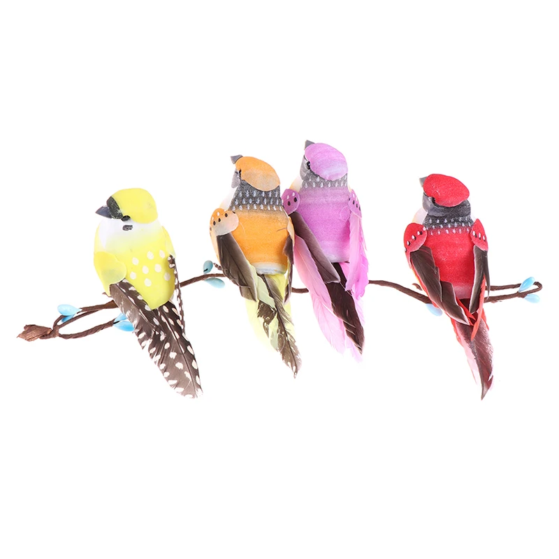 1pc Artificial Birds Fake Animal Simulation Foam Feather Birds Models DIY Wedding Home Garden Decoration Supplies Random Color