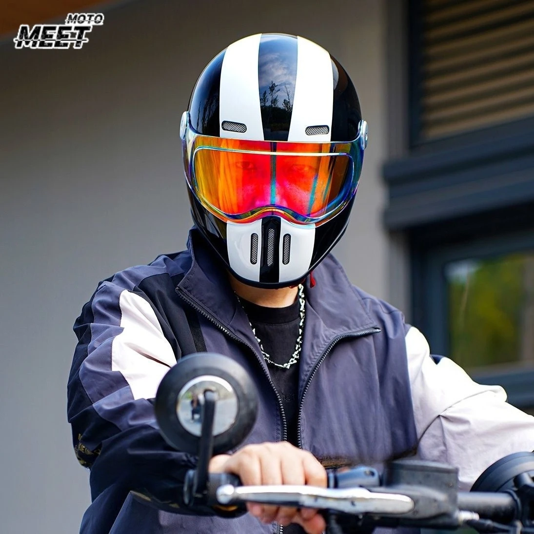 Fiberglass Reinforced Helmet Japanese Style Small Helmet Retro Full Face Helmet,for Harley Motorcycle and Cruise Helmets