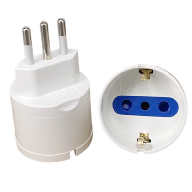 European Euro Eu Plug To Italy Standard Power Plug Adapter Socket 10A 16A Travel Converter AC 110~250V