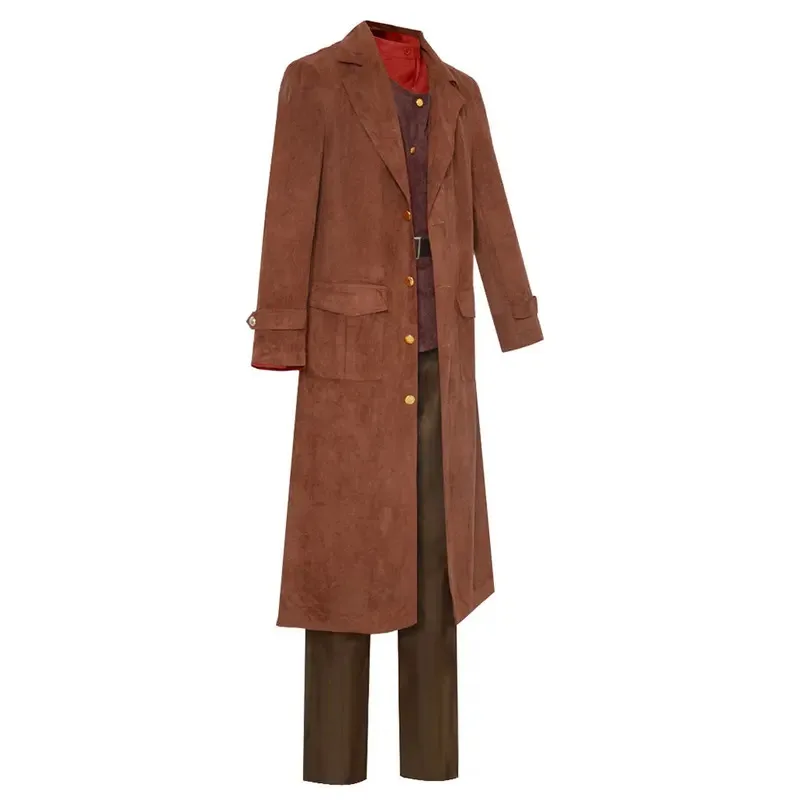 Rubeus Cos Hagrid Cosplay Costume Men Shirt Coat Pants Belt Full Set Outfits Halloween Carnival Party Role Play Suit