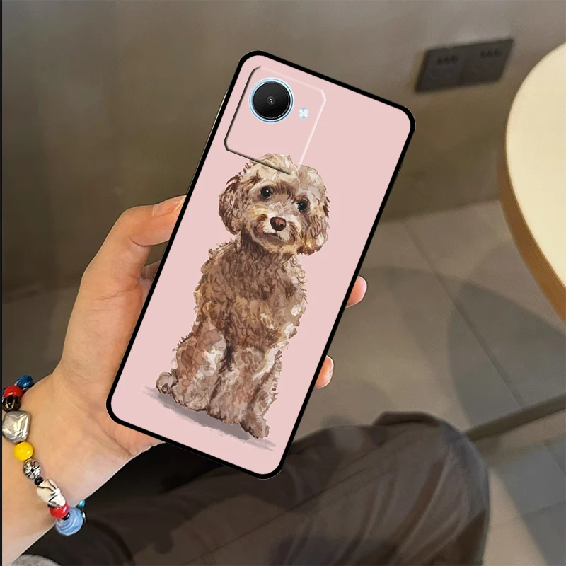 Cute Cockapoo Dog For Realme C55 C53 C35 C33 C31 C30 C21Y C11 C15 GT Neo 5 3 2 3T 2T 8 9 10 11 Pro Plus Case