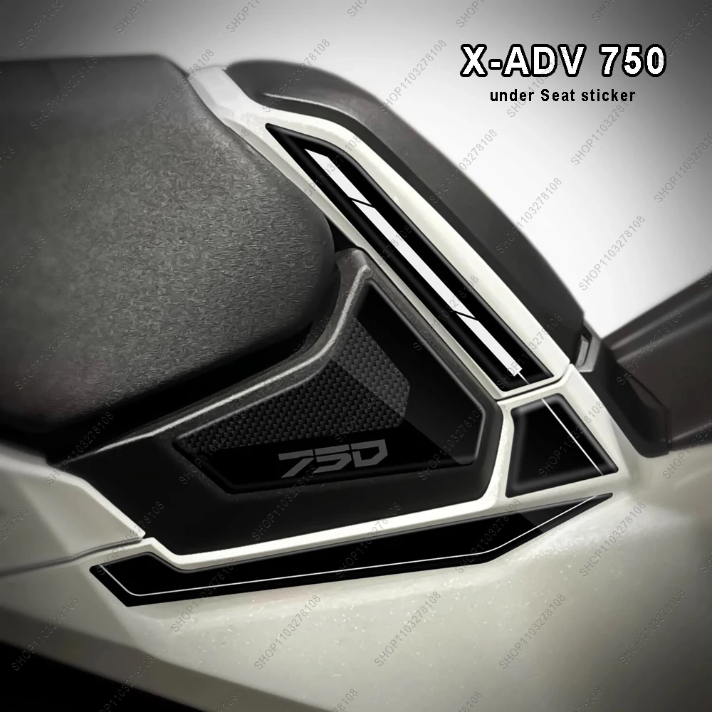 3D Resin Decal Motorcycle Accessories Under Seat Protection Sticker Waterproof Anti-scratch For X-ADV XADV 750 2025