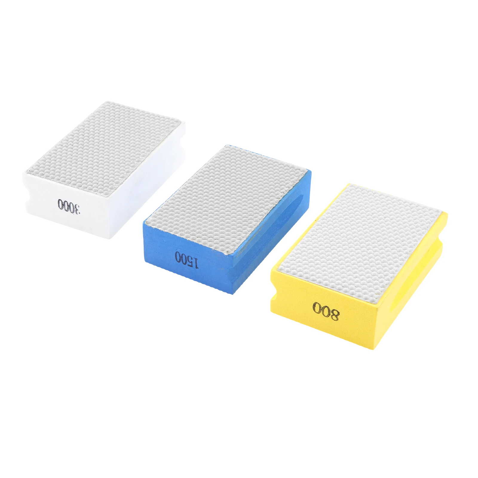 3PCS 800/1500/3000 Grit Hand Polishing Pads Non-slip For Glass Granite Concrete Marble Engineered Stone Travertine Polishing