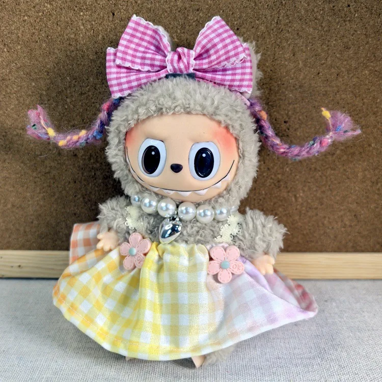 

Labubu 1st-3rd Gen 17cm Factory Store Spring and Summer New Labubu Doll Clothes Hair Hoop Accessories Labubu Accessories Doll