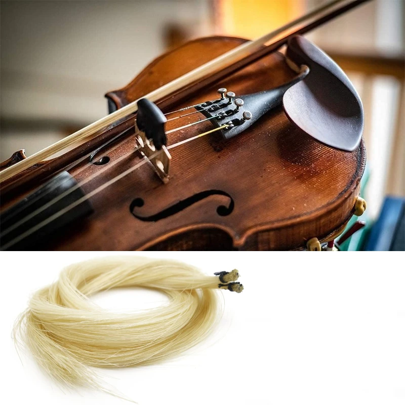 Mongolian Horse Bow Hair for Violin, Professional Violin Bow Hair Made of Genuine Extended Length: 75 cm