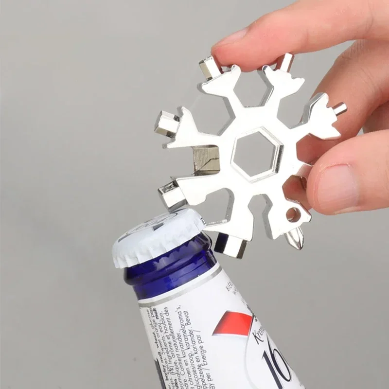18 in 1 EDC Multifunction Torque Snowflake Wrench Alloy Steel Portable Hexagonal Universal Octagonal Screwdriver Household Tool