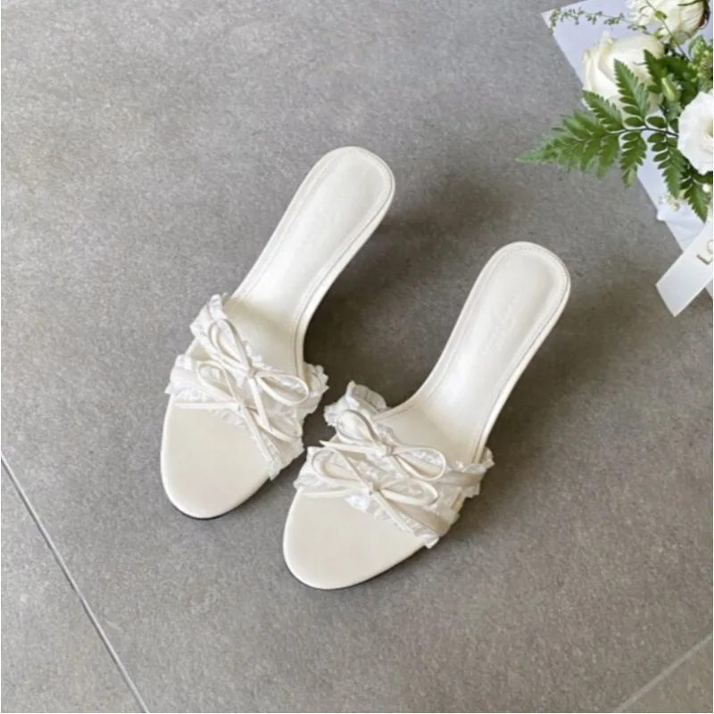 Elegant Women's Party Sandals With Stiletto Heel And Bow Detail_voghion.com
