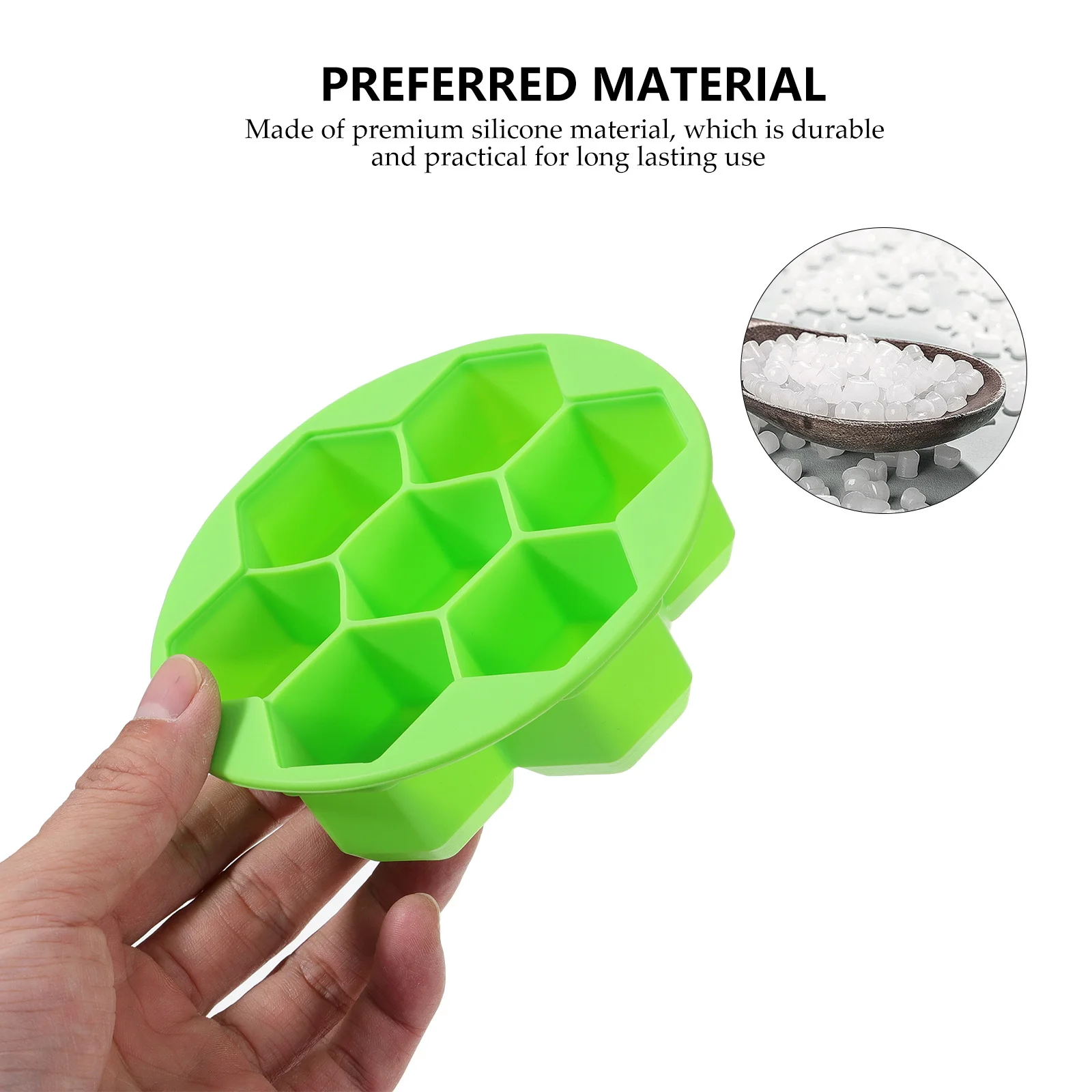 

2Pcs Creative Honeycomb Silicone Ice Cube Mold Ice Making Tray Soft Bottom Easy Demould Home Use Bee Honeycomb Mold