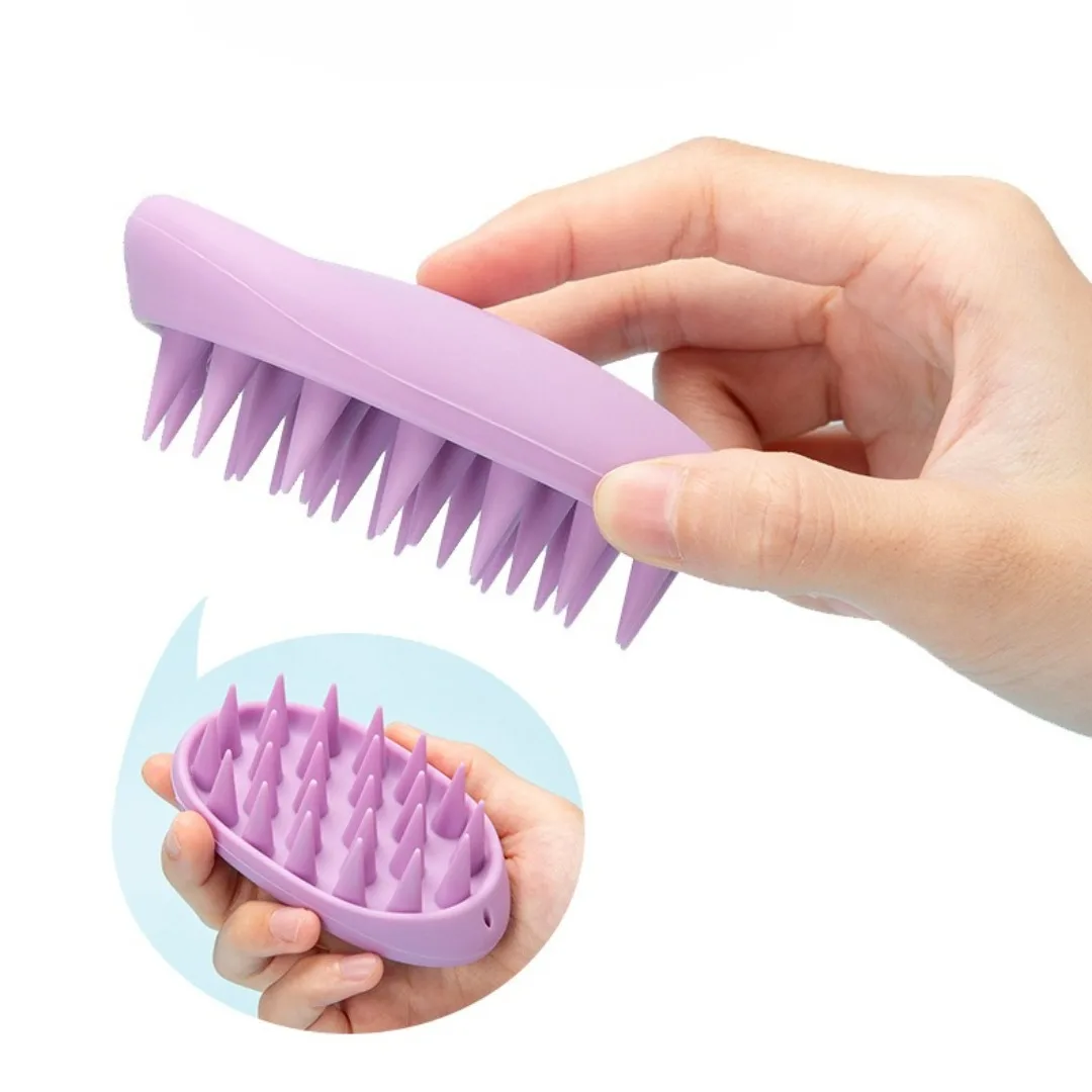 

Silicone Shampoo Brush Head Scalp Massage Comb Clean The Scalp Thoroughly Body Massage Brush Bath Brush Salon Hairdressing Tools