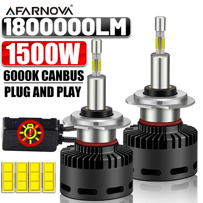 

3D ° H4 9005 H3 Светодиодные автомобильные фары Canbus 1800000LM 1500 Вт CSP CHIP Турбовентилятор 6000K HB3 Авто Свет 360 ° Лампа накаливания автомобильных фар