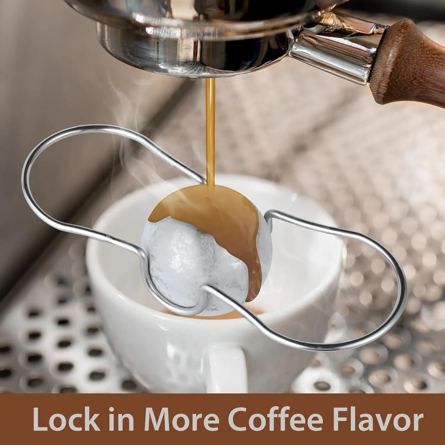 2 Pack Espresso Frozen Ball for Espresso, Stainless Steel Espresso Chilling Ball Espresso Cooler Espresso Machine Accessories
