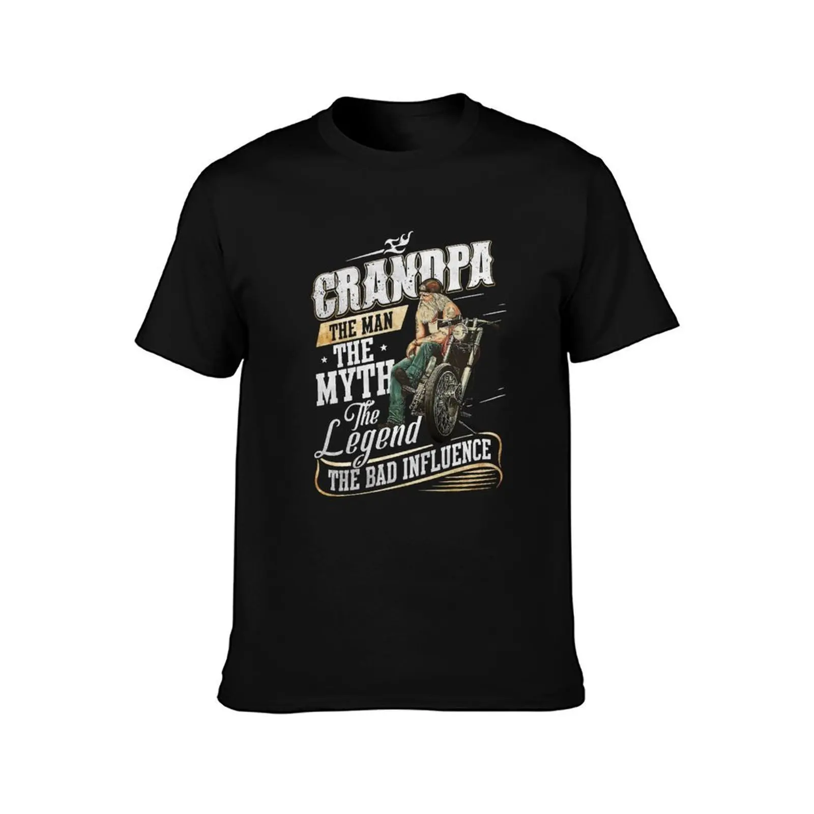 Grandpa the man the myth the legend bad influence shirts Gift for him Father's day shirt Biker Dad T-Shirt Unisex Men Women