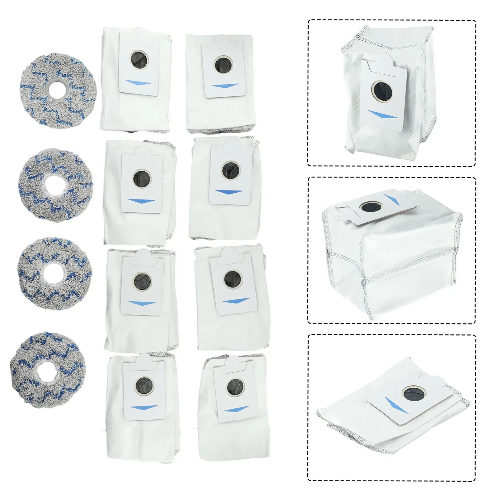 

Dust Bags Mopping Cloth For Ecovacs For Deebot T20/8 Dust Bags 4 Wiping Cloth Mopping Slippers Home Cleaning Tools