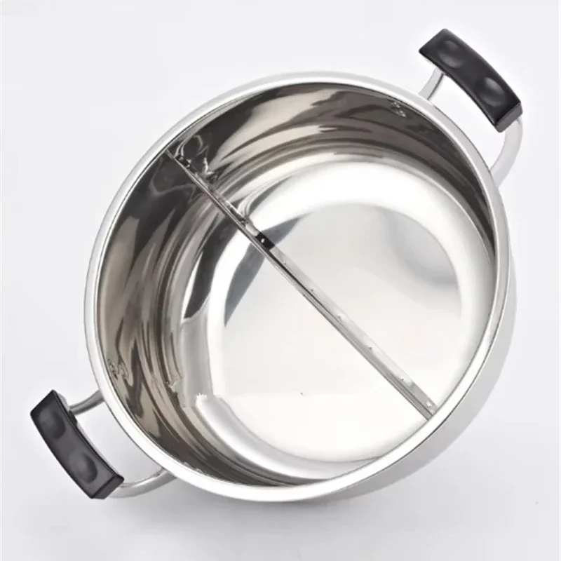 Stainless steel soup pot thickened hot pot high ear furnace mandarin duck double lattice hot 20CM to 32CM hot pot cooker