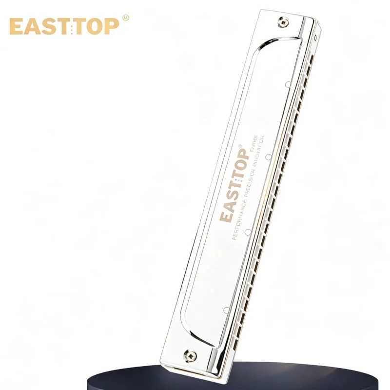EASTTOP T2406S 24 Hole C Key Tremolo Harmonica ABS Resin Comb Professional Mouth Organ for Beginner Students Adults Performance