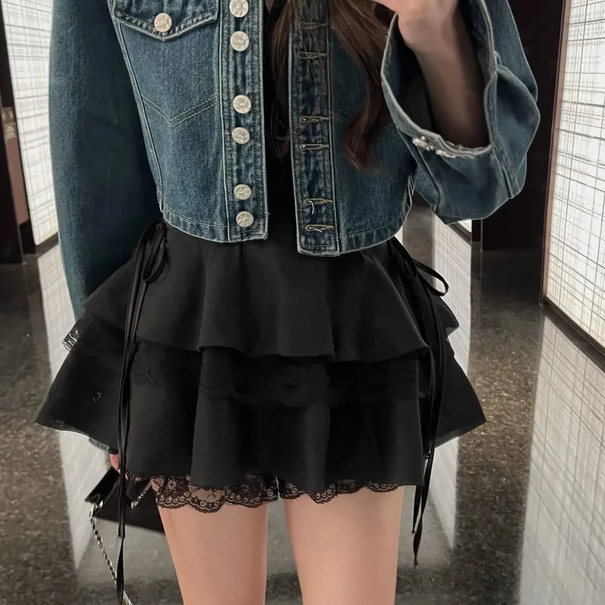 2024 New Kawaii Pleated Mini Skirt for Women Girl Cute Lolita Skirt Japanese Harajuku Fashion Fairycore Clothing