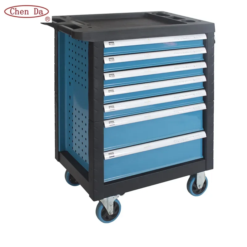 Heavy Duty Metal Tool Cart With Military Style Drawers Rolling Toolbox Storage Cabinet For Garage Workshop Hand Tools