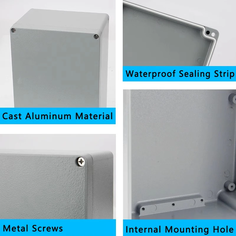 Outdoor Junction Box Aluminum Enclosure Industry PCB Project Instrument Case Explosion-Proof IP67 Waterproof Electronics Housing