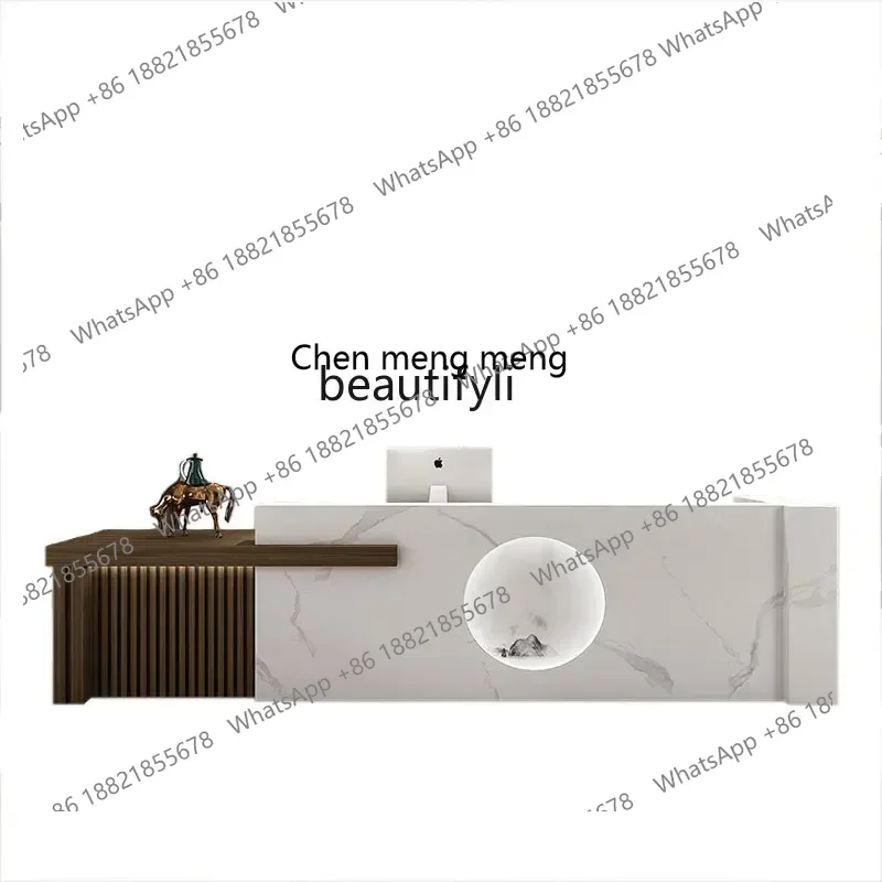 Modern Chinese Front Desk Company Reception Desk Foot Bath Hotel Lobby Paint Bar Checkout page