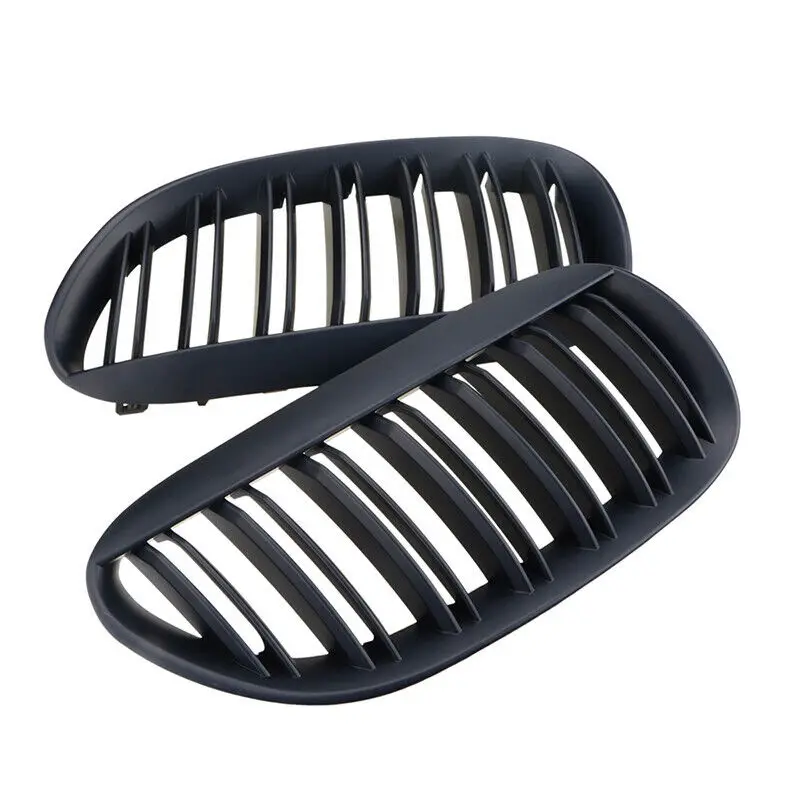 ตะแกรงครอบไฟหน้ารถกันชนหน้าสีดำด้านสำหรับรถยนต์ BMW E63 M6 645Ci 650I E64 2D 2004-2010