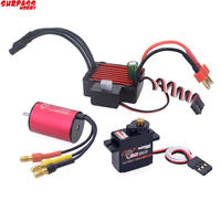 SURPASSHOBBY Waterproof Combo 2030 6500KV 2S Brushless Motor + 25A ESC + S0009M 9G Servo for 1:20 1:18 GTR/Lexus RC Drift Racing