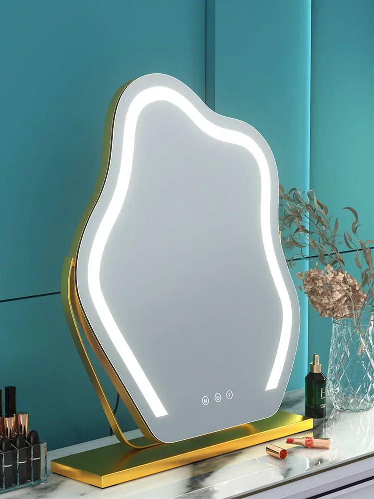 Cloud cosmetic mirror desktop led lamp desktop rotating special-shaped dressing mirror