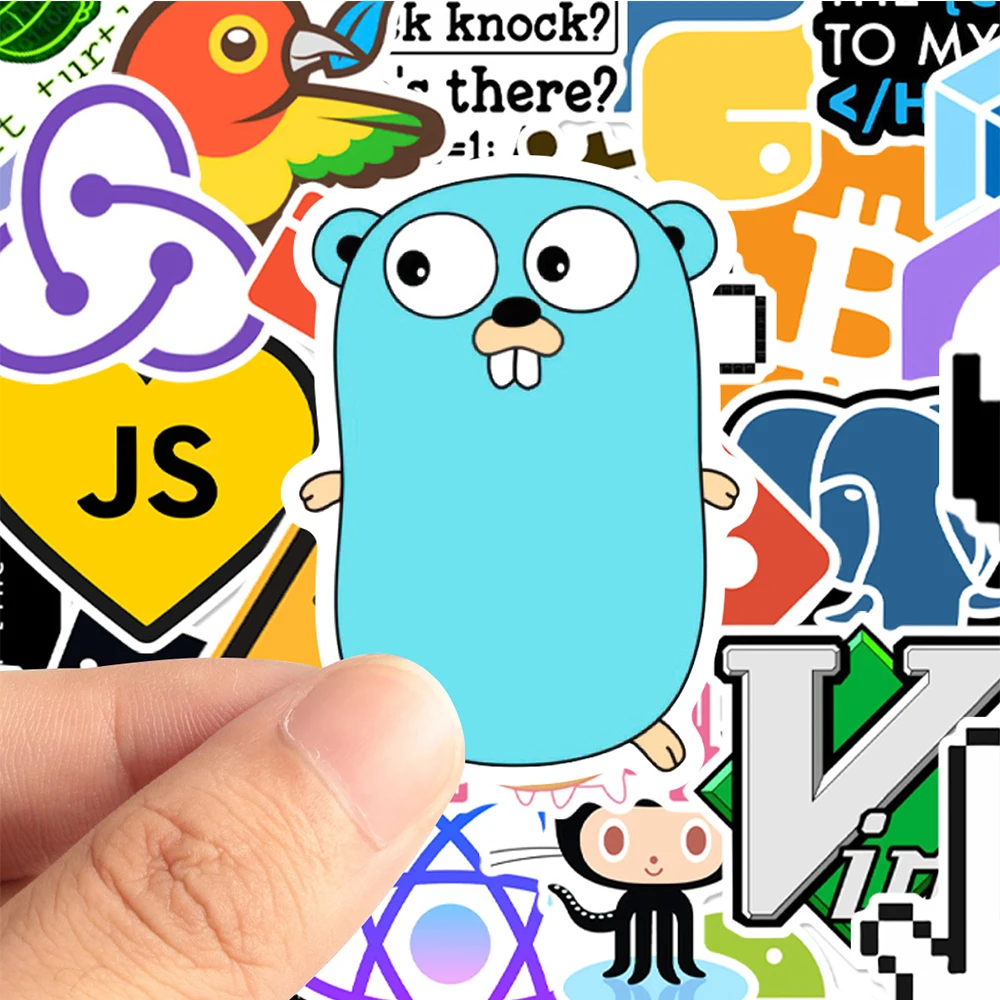

10/30/50pcs Funny Internet Programming Stickers Geek Php Docker Html Java Cartoon Decals Luggage Phone Laptop Sticker Decoration