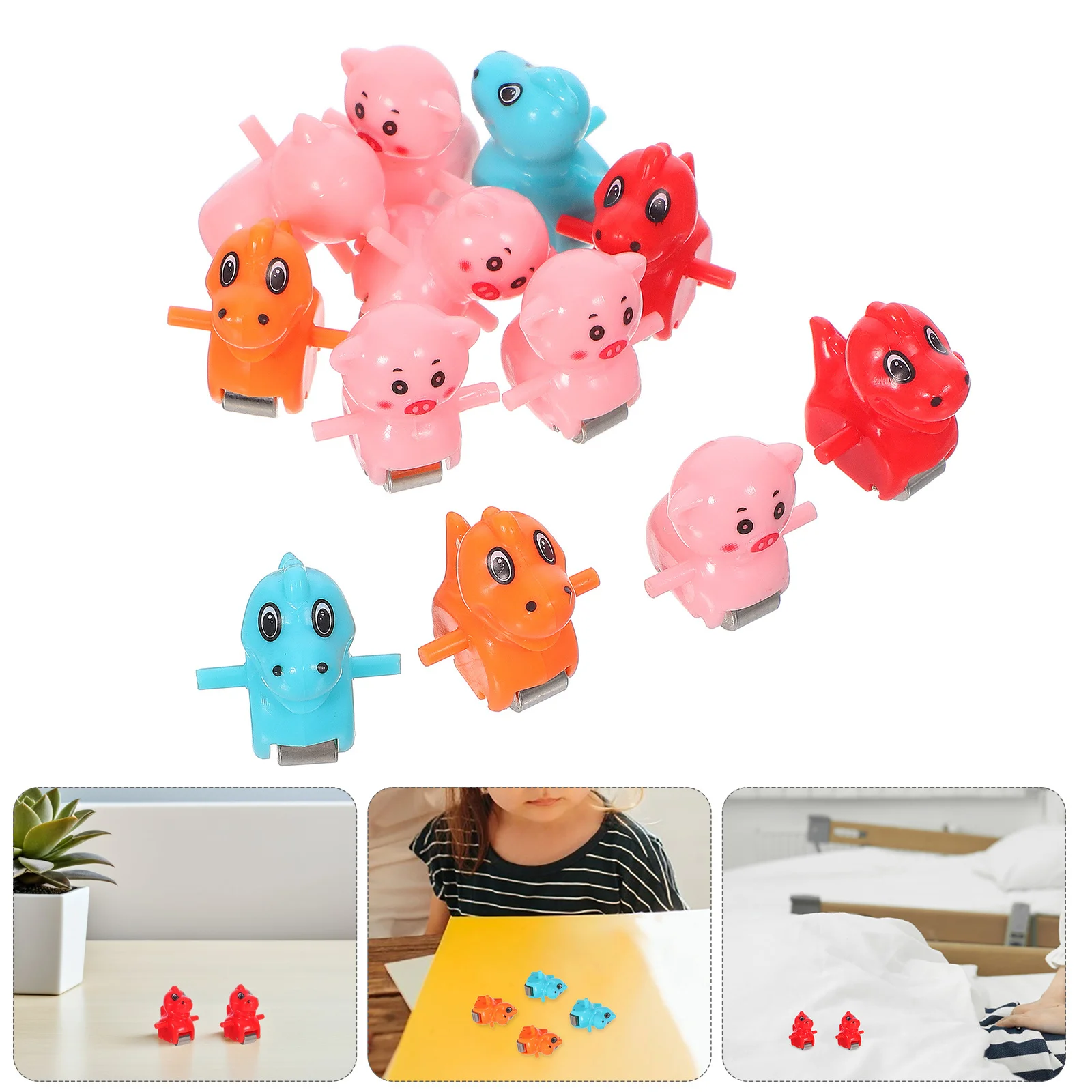 12Pcs Electric Stair Climbing Track Slide Replacement Parts Cute Cartoon Rail Accessories for Dino Track Game and