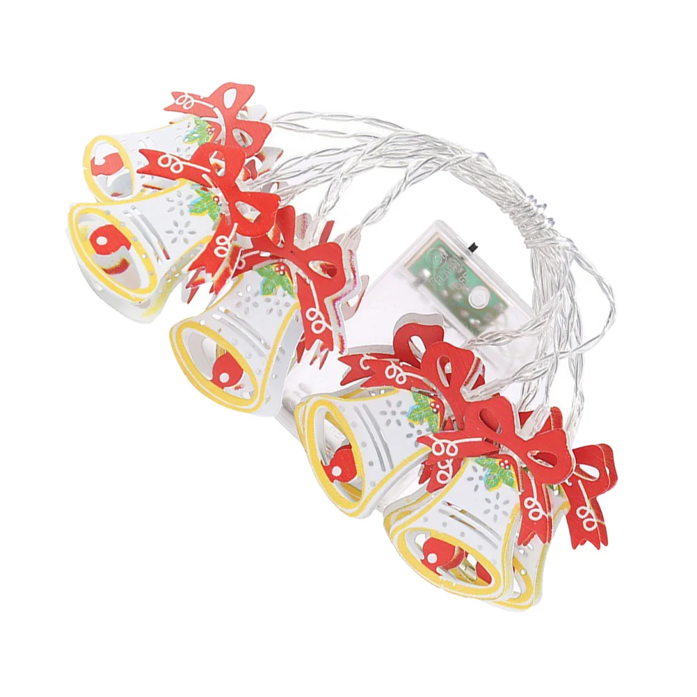 عيد الميلاد جرس سلسلة ضوء مصابيح متدلية أنيقة لزينة عطلة غرفة المعيشة نافذة جدار السقف الإضاءة نمط احتفالي