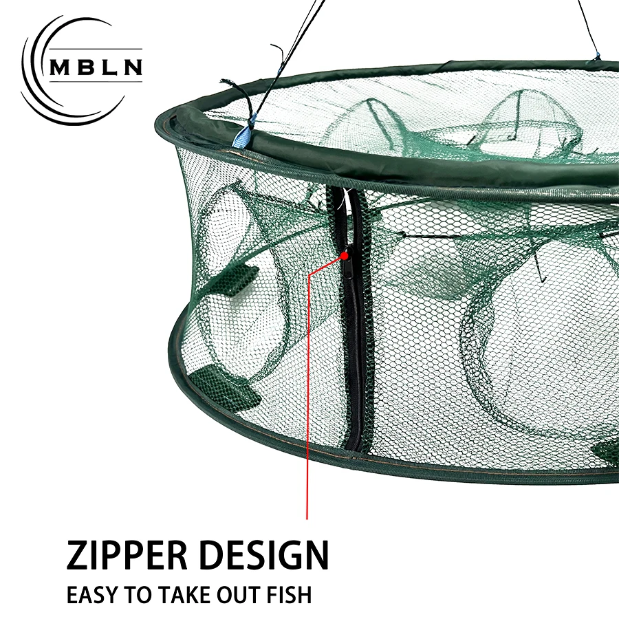 Trampa plegable para camarones y langosta – Red de pesca profesional - imagen 4