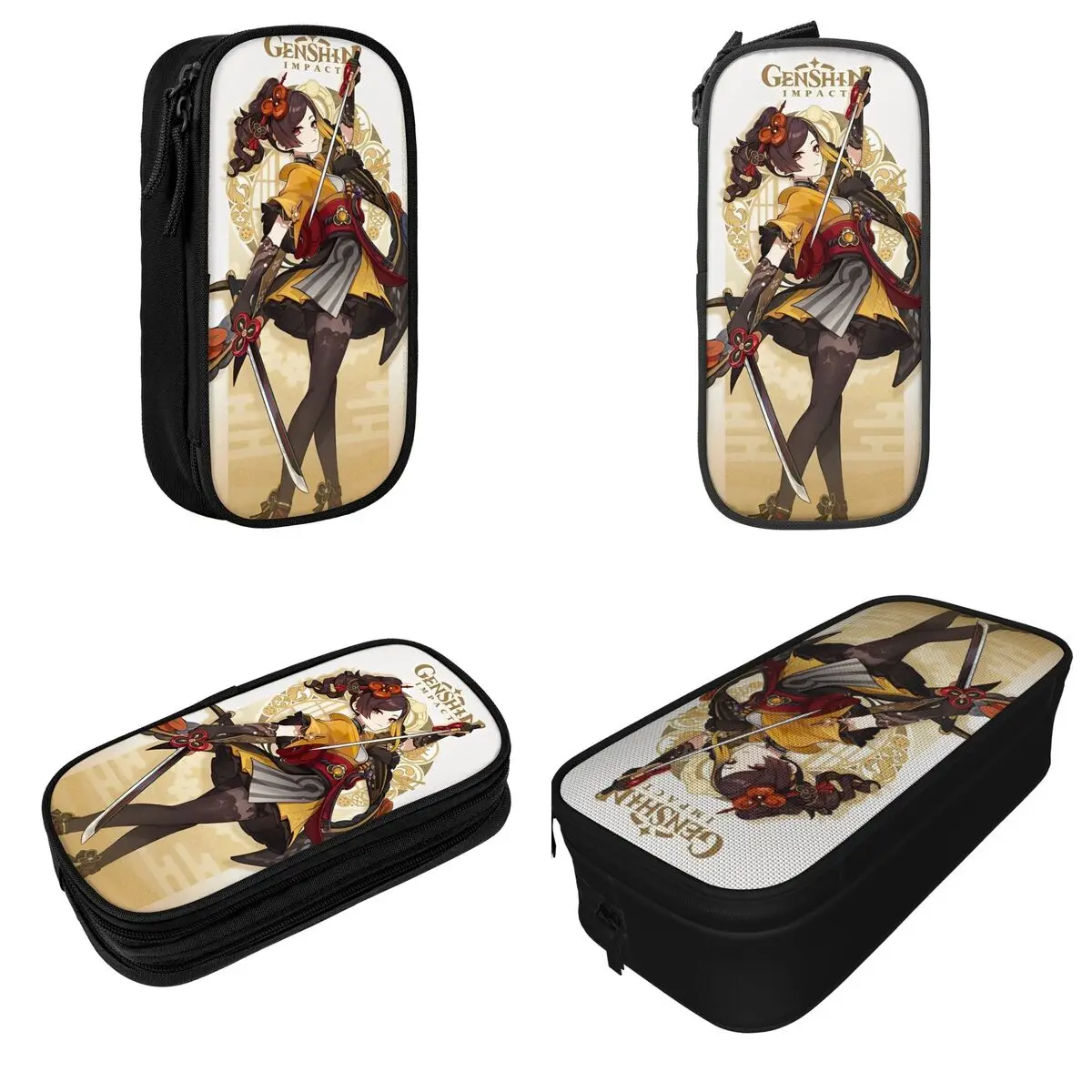 Trousse à crayons Genshin Impact Chiori, sac à stylos de dessin animé de jeu d'anime, grande capacité, fournitures scolaires, cadeaux pour fille et garçon