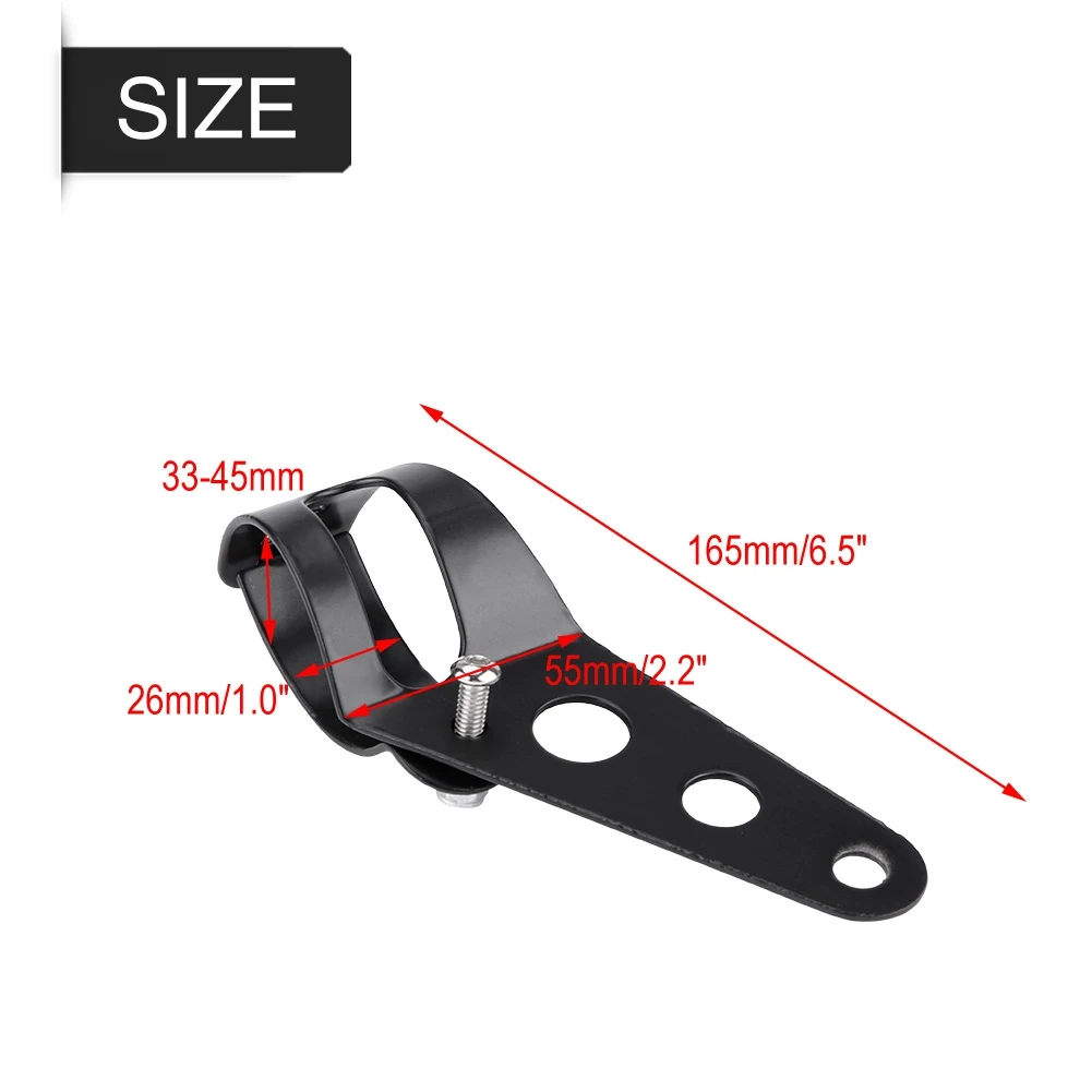 Fork Mount Headlight Clamp 35-43mm Motorcycle Headlight Mount Bracket Fork Tube Clamp Kit for Chopper Cafe Racer