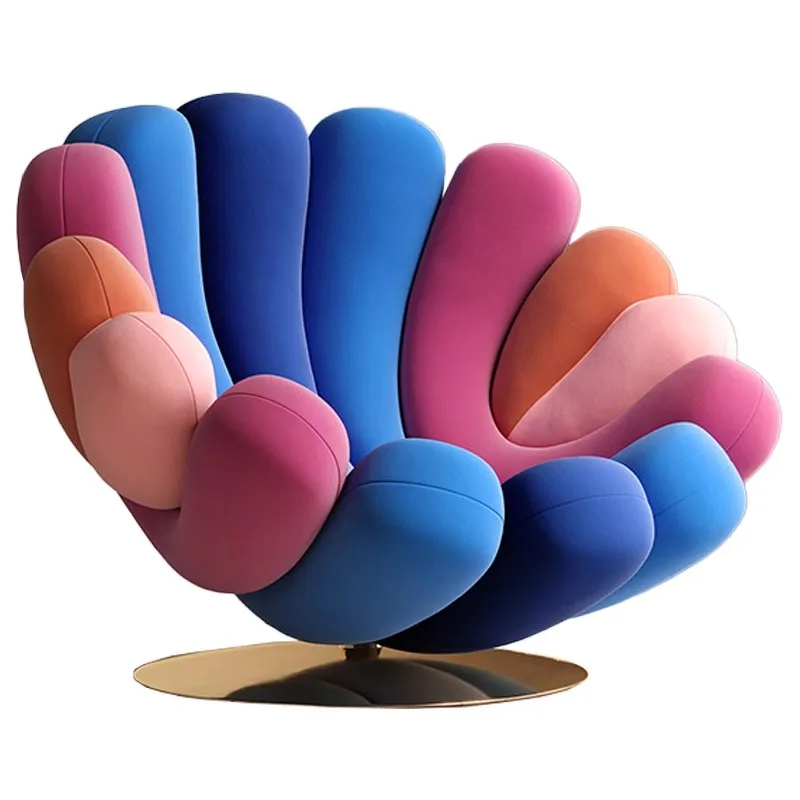 

Nordic light luxury rotating single sofa living room bedroom rotating anemone chair balcony lazy leisure chair