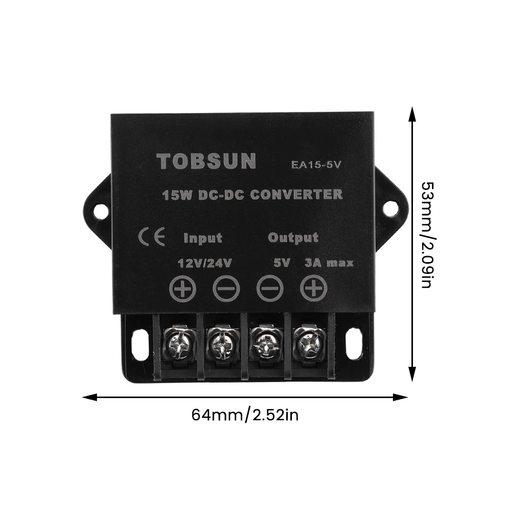 12V 24V to 5V 3A 5A 10A 15A DC DC Converter Regulator Car Step Down Reducer 12V/24V to 5V 3A 5A 10A 15AMP