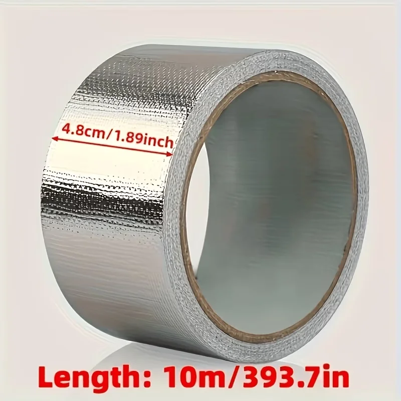 10 m High‑Temperature‑Resistant Foil Tape, Strong Self‑Adhesive Thermal Insulation Tape for Automotive Exhaust Pipes, Engine